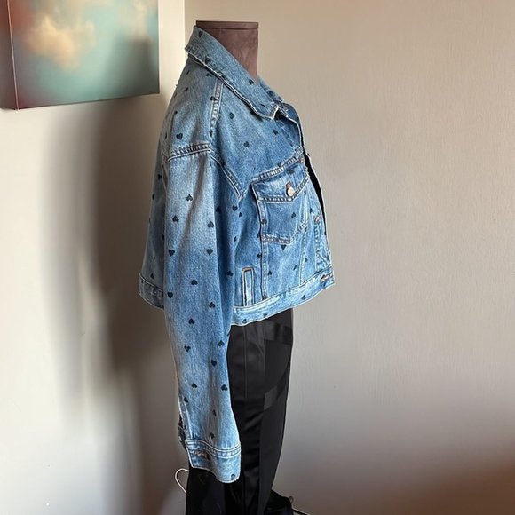 HEART-print Madewell Boxy Cropped Jacket - Picture 6 of 12